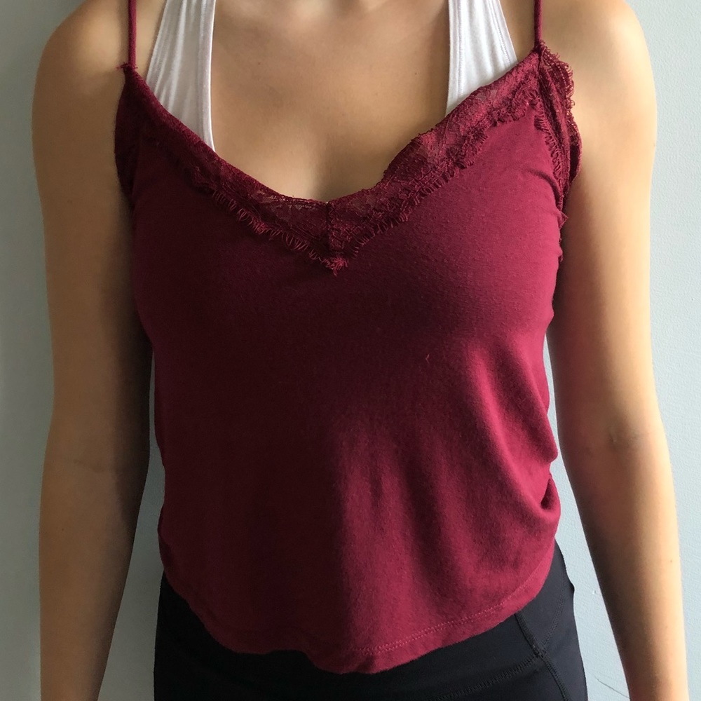 L.A. Hearts Red Lace Tank/Cami Size XS